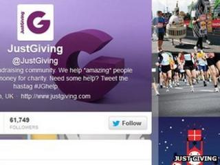 Screengrab of JustGiving website
