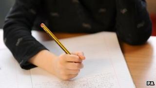 Child writing