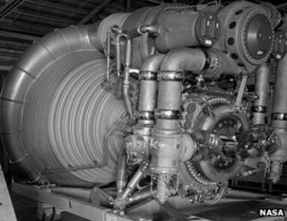Apollo-era image of F1 engine