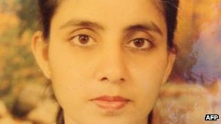 Undated family photograph of Jacintha Saldanha