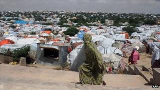A camp for internally displaced people in the Somali capital, Mogadishu