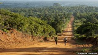 While parts of the country have been developed, large areas rely on makeshift roads and limited means of travel.