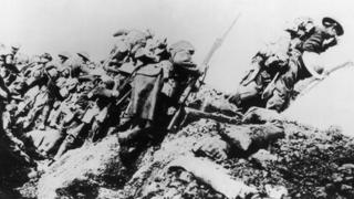 British troops at the Somme in 1916