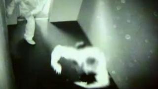 CCTV showing boy in time-out room