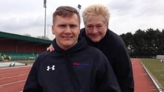 David Weir (left) and his long-term coach Jenny Archer