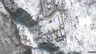 Aerial view of Punggye-ri test site - 12 February