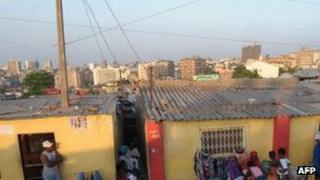 A view of houses in Luanda, Angola, in 2010