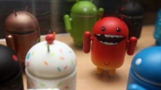 Plastic Android operating system robots