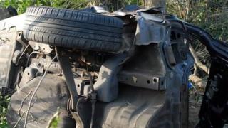 Crashed car
