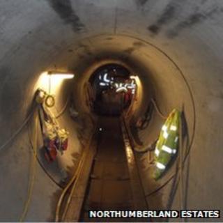 View of the section of pipe-jacked culvert that replaced the damage to the existing culvert