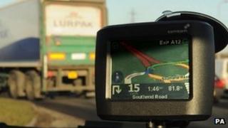 A sat-nav device