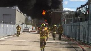 Fire fighters tackle blaze