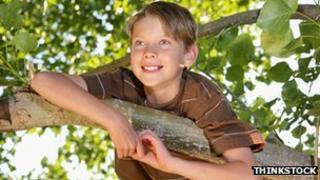 Boy in a tree