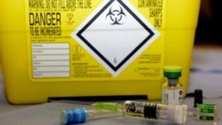 A measles vaccination kit