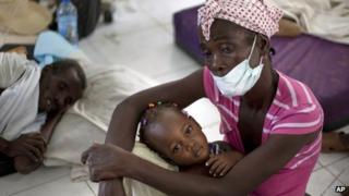 Cholera victims in Haiti
