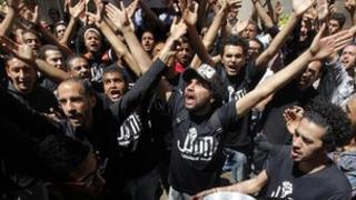April 6 Youth Movement protest in Cairo. 6 April 2013