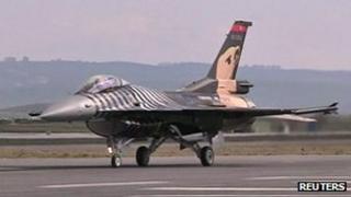 Turkish F16 fighter jet seen here in Ankara