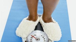 Woman on scales