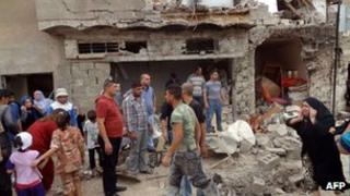 Site of bomb attack in Kirkuk, 15 May