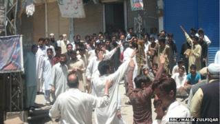 Protesters in Hajira