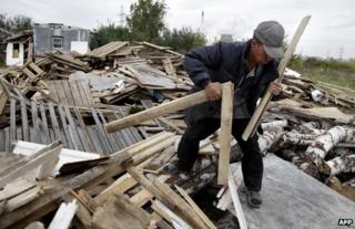 A Tajik migrant worker in Moscow (file image)