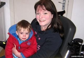 Laura Miller with her son, Jonathan