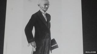 Gandhi in a suit