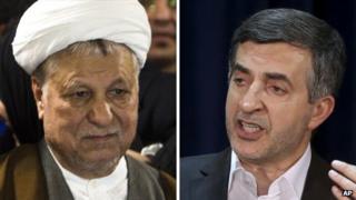 Akbar Hashemi Rafsanjani and Esfandiar Rahim Mashaei