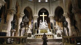 The altar of Notre-Dame cathedral