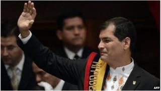 Ecuador's president Rafael Correa