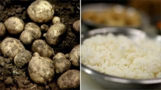 Potatoes and rice