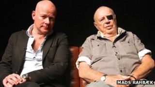 Thomas Blachman and a guest from his Blachman Show