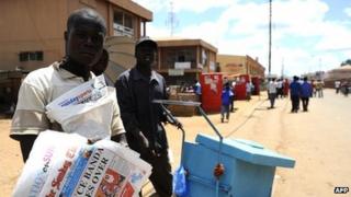 Street sellers in Malawi