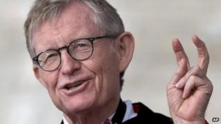 Ohio State president E Gordon Gee speaks during the Ohio State University spring commencement in Columbus, Ohio 5 May 2013