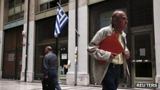 Shops in central Athens