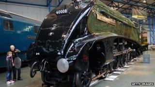 A locomotive inside the National Railway Museum