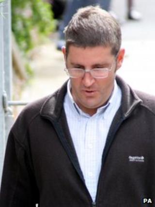 Allan Debenham leaving South Somerset Magistrates' Court in Yeovil