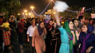 Iranians celebrating