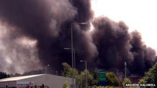 The fire scene on Thursday