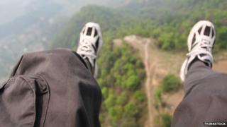 Man falling