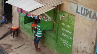 An Mpesa stall in Nairobi