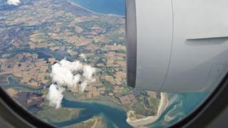 View from aeroplane window