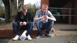 Youths in Corby, unemployment capital of England, April 2013