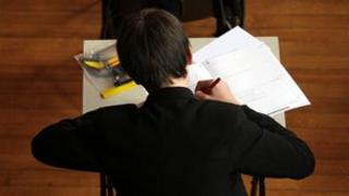 Pupil sitting exam