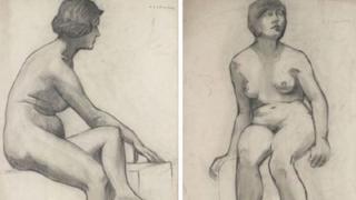 LS Lowry life drawing sketches