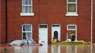 St Asaph under water, November 2012