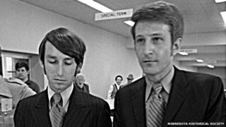 Michael McConnell (l) and Jack Baker getting married
