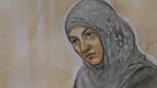 Court artist's image of Nasreen Akhtar