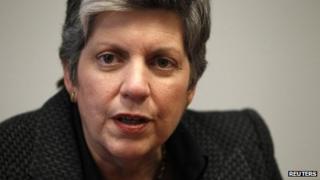 US Homeland Security Secretary Janet Napolitano speaks to Reuters in Washington 30 March 2011