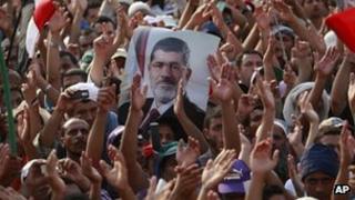 Pro-Morsi protest in Cairo, Egypt (9 July 2013)